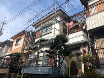 大阪府八尾市 I様邸外部足場工事